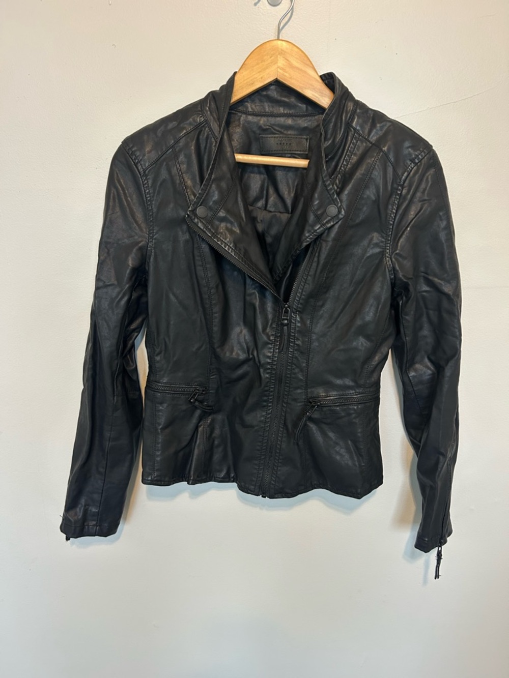 Blank NYC Black Leather Moto Jacket